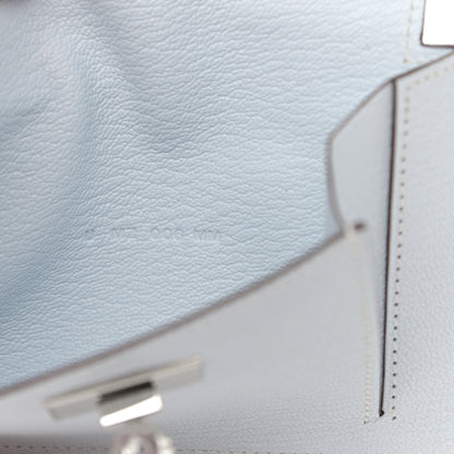 Hermes Chevre Mysore Kelly Pocket Compact Wallet Bleu Brume 7 of 8