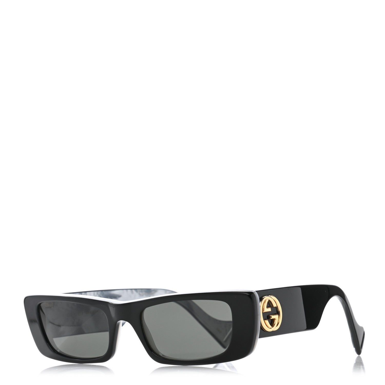 Gucci Acetate Rectangular Sunglasses GG0516S Black 1 of 9
