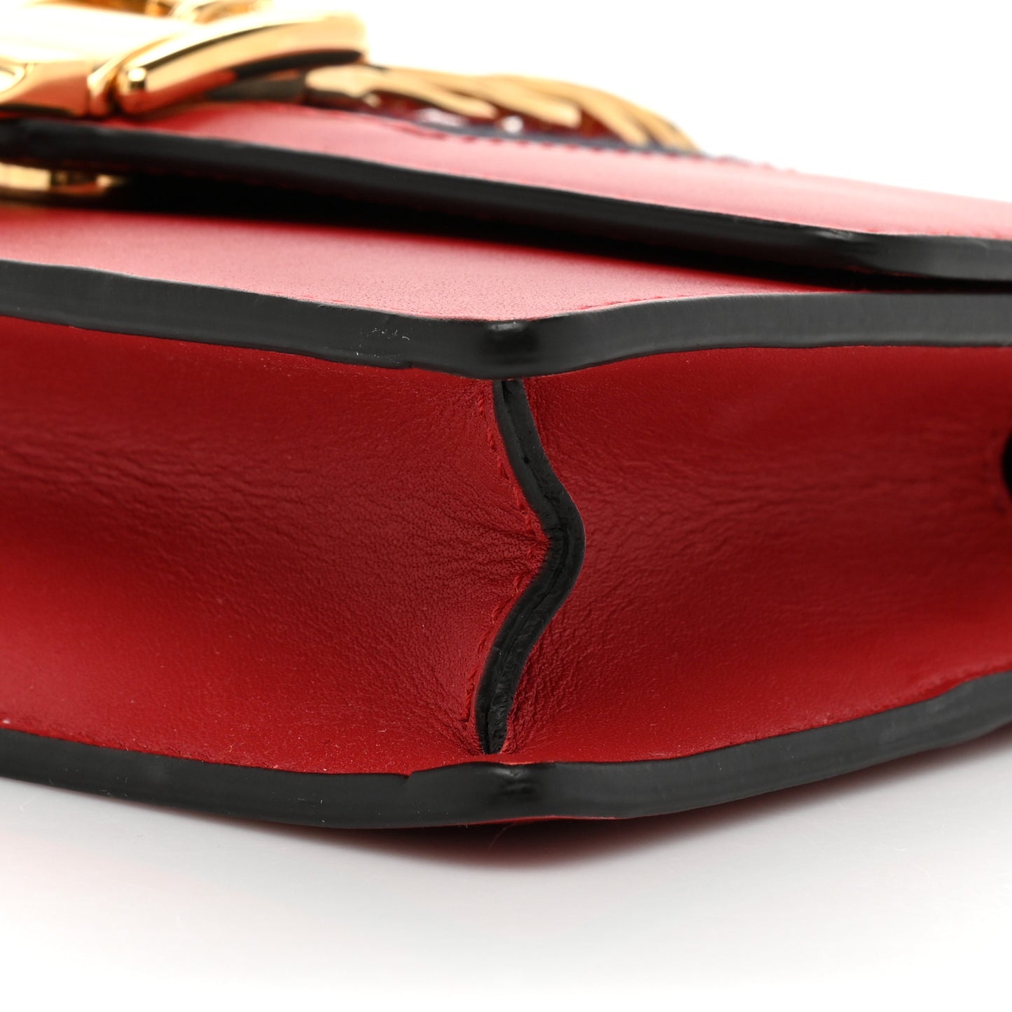 Calfskin Super Mini Sylvie Chain Shoulder Bag Hibiscus Red