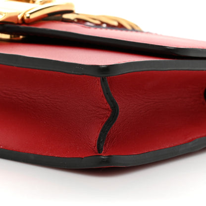 Gucci Calfskin Super Mini Sylvie Chain Shoulder Bag Hibiscus Red 8 of 13