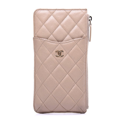 Chanel Iridescent Caviar Quilted Classic iPhone Pouch Beige 1 of 15