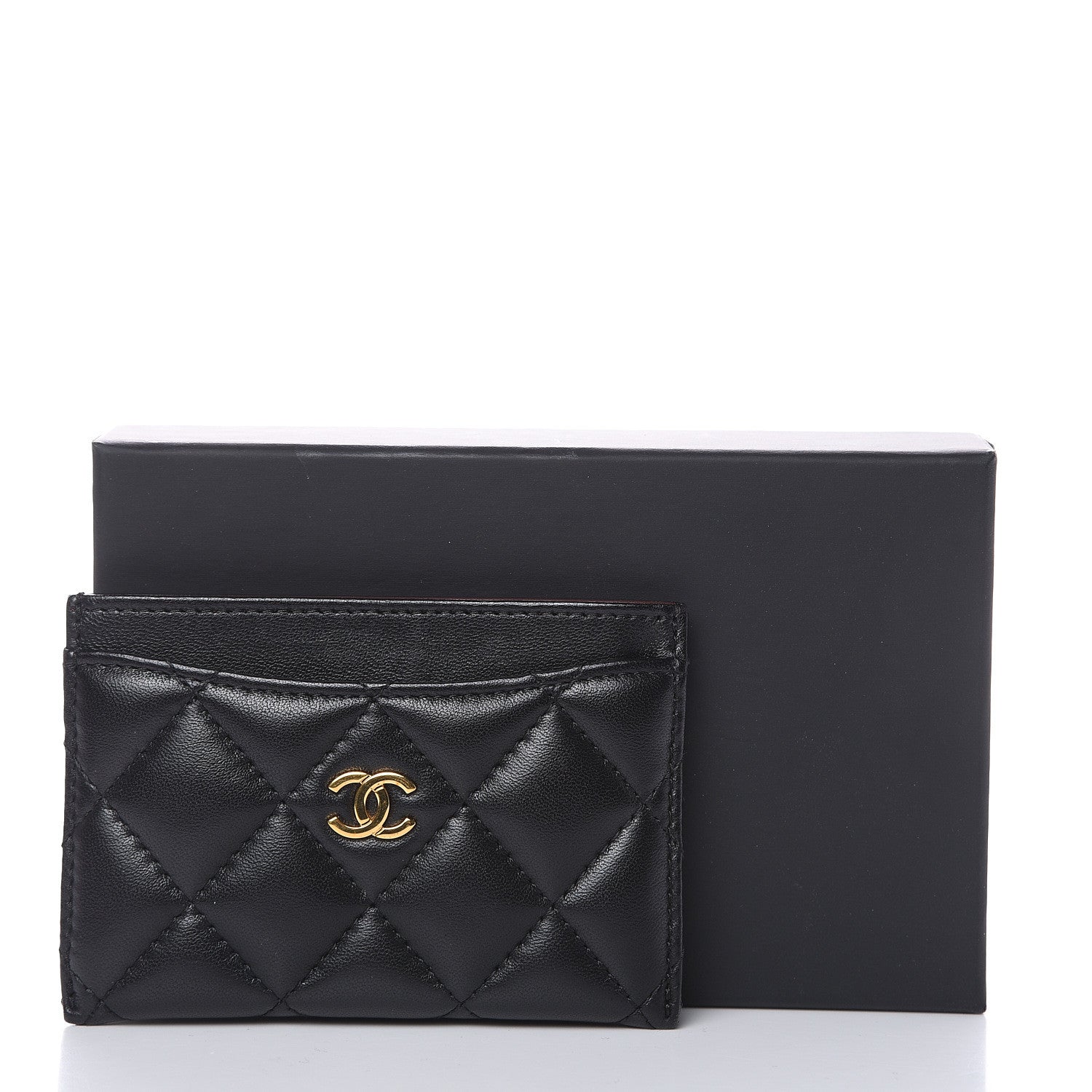 Chanel Lambskin Quilted Card Holder Black 10 of 10
