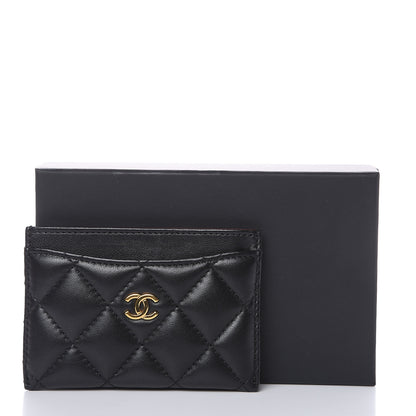 Chanel Lambskin Quilted Card Holder Black 10 of 10