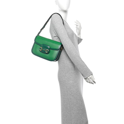 Gucci Azalea Calfskin Horsebit 1955 Shoulder Bag New Shamarock Emerald 2 of 11