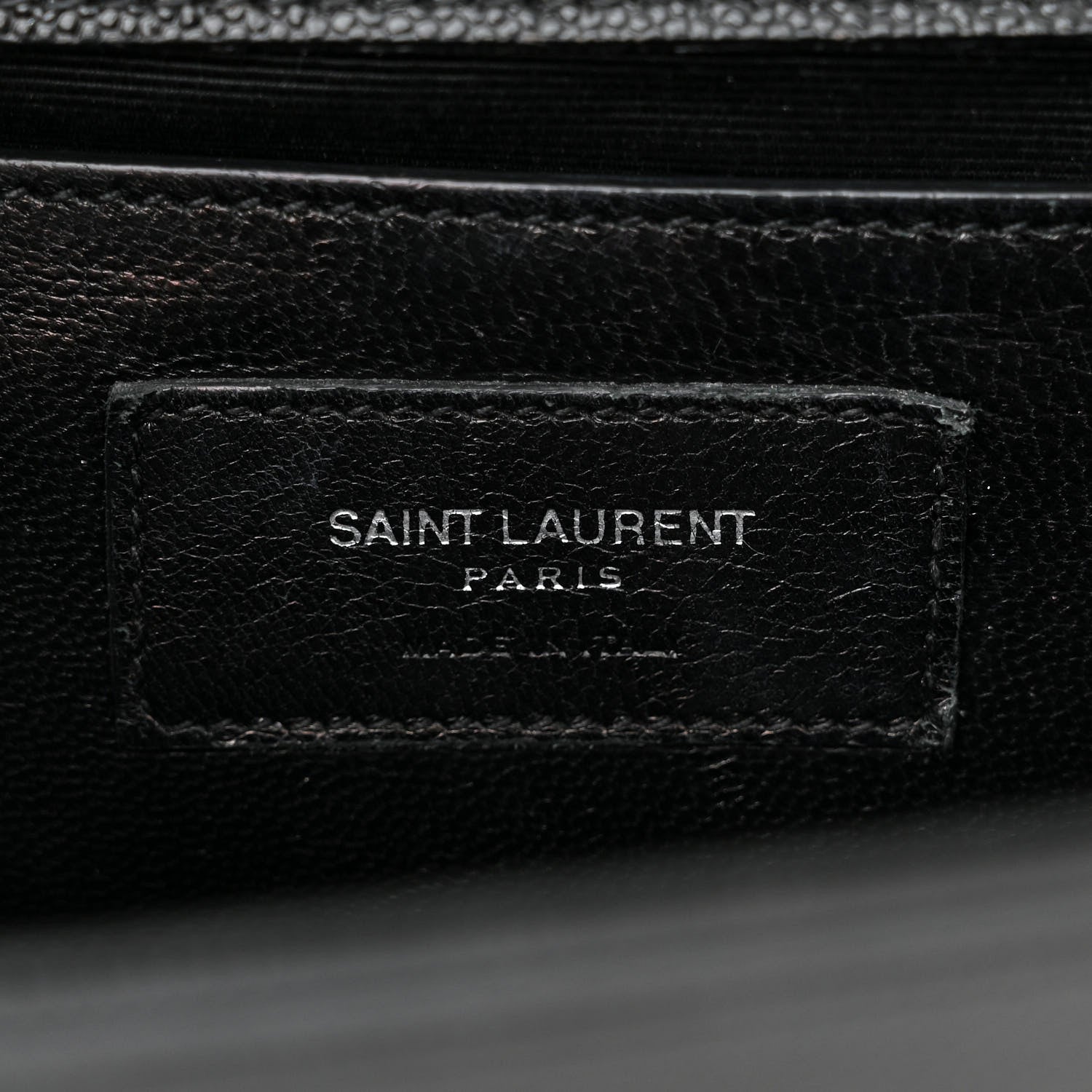 Saint Laurent Grain De Poudre Studded Medium Monogram Kate Satchel Black 6 of 10