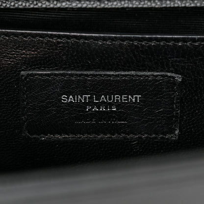 Saint Laurent Grain De Poudre Studded Medium Monogram Kate Satchel Black 6 of 10