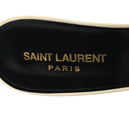 Saint Laurent Calfskin New Belfagor 110mm Mules 40 Pearl 8 of 10