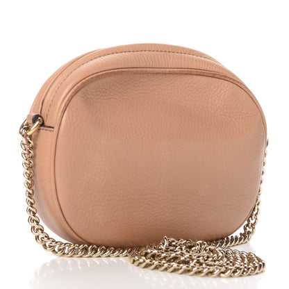 Gucci Pebbled Calfskin Mini Soho Chain Bag Camelia 5 of 12