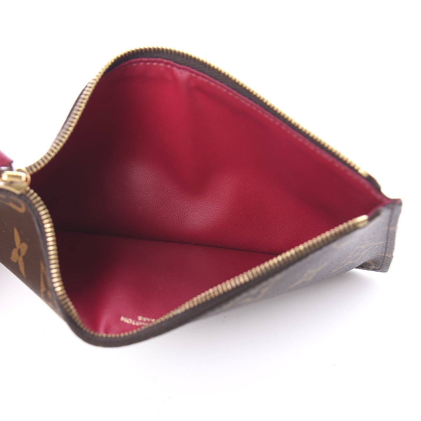 Monogram Felicie Chain Wallet Zippered Insert Fuchsia
