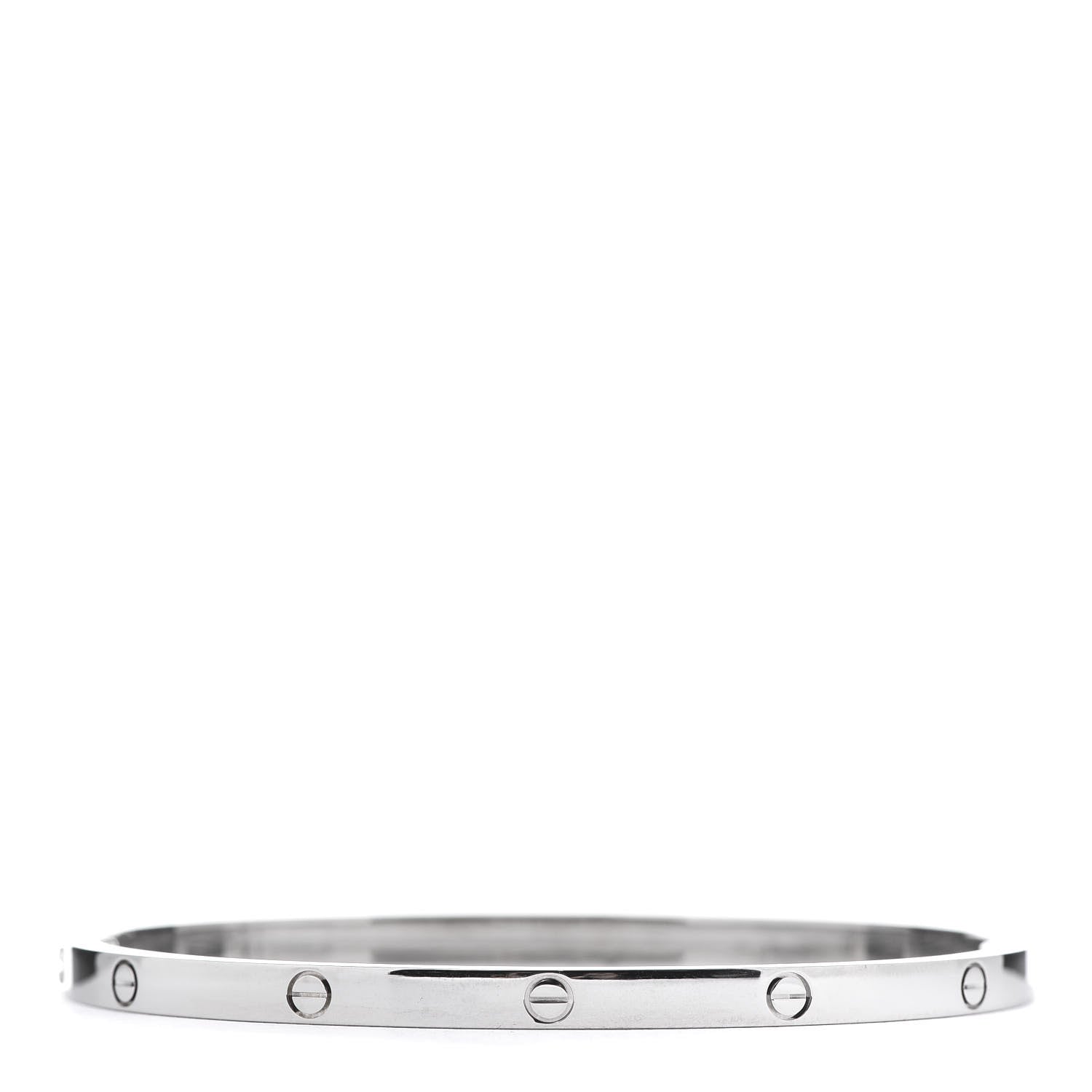 Cartier 18K White Gold Small LOVE Bracelet 17 3 of 6