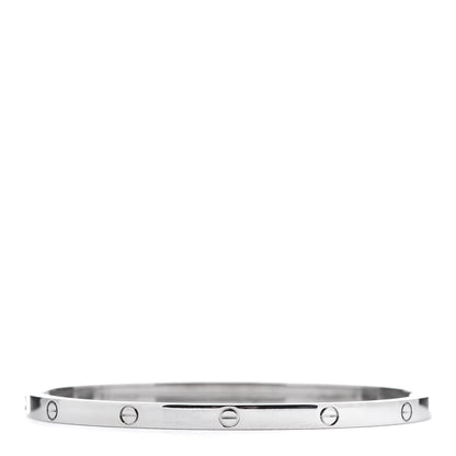 Cartier 18K White Gold Small LOVE Bracelet 17 3 of 6