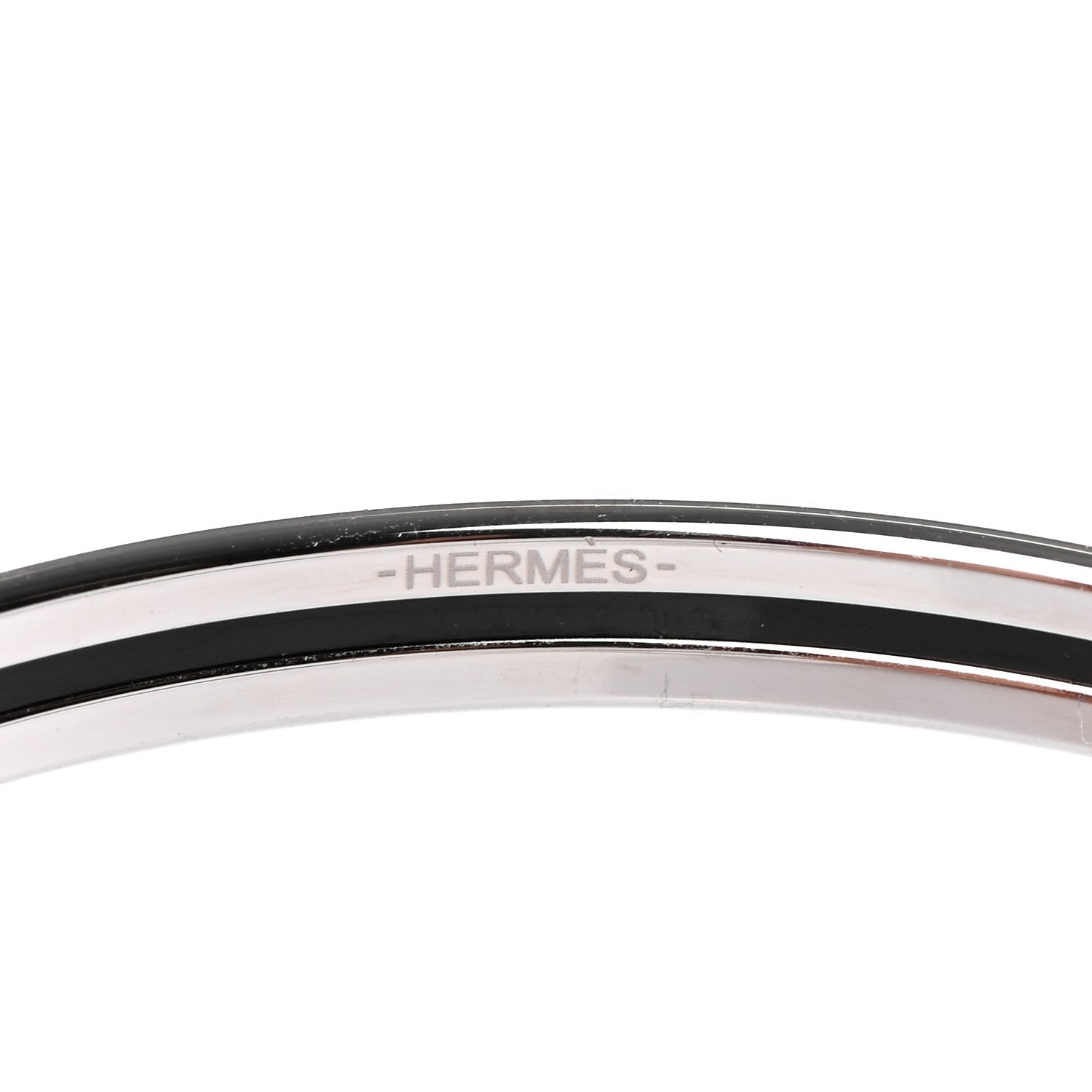 Hermes Enamel Printed Extra Narrow Uni Bracelet 62 Bleu Polaire 4 of 5