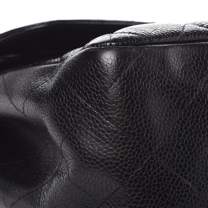 Chanel Caviar Quilted Jumbo Double Flap Black 12 of 13