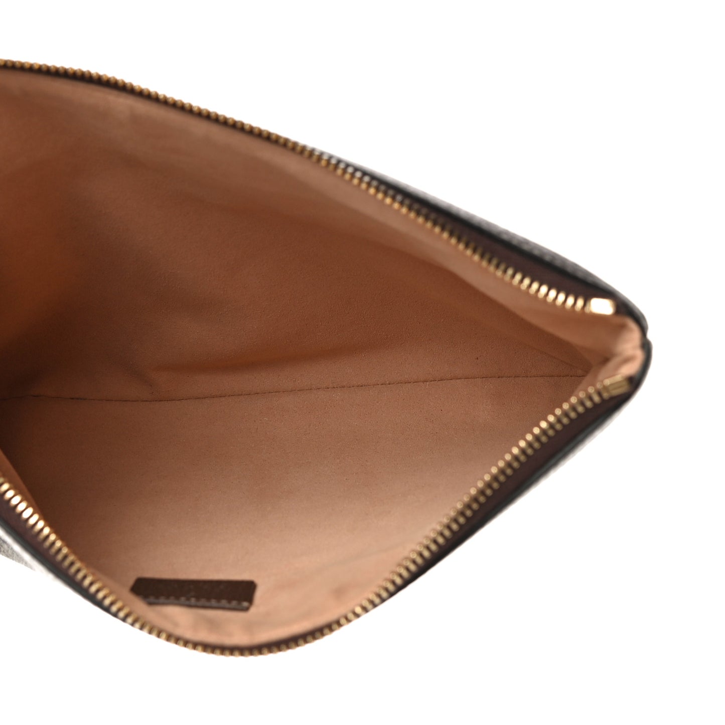 GG Supreme Monogram Large Ophidia Pouch Clutch Brown
