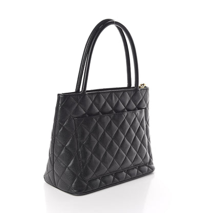 Chanel Caviar Quilted Medallion Tote Black 3 of 10