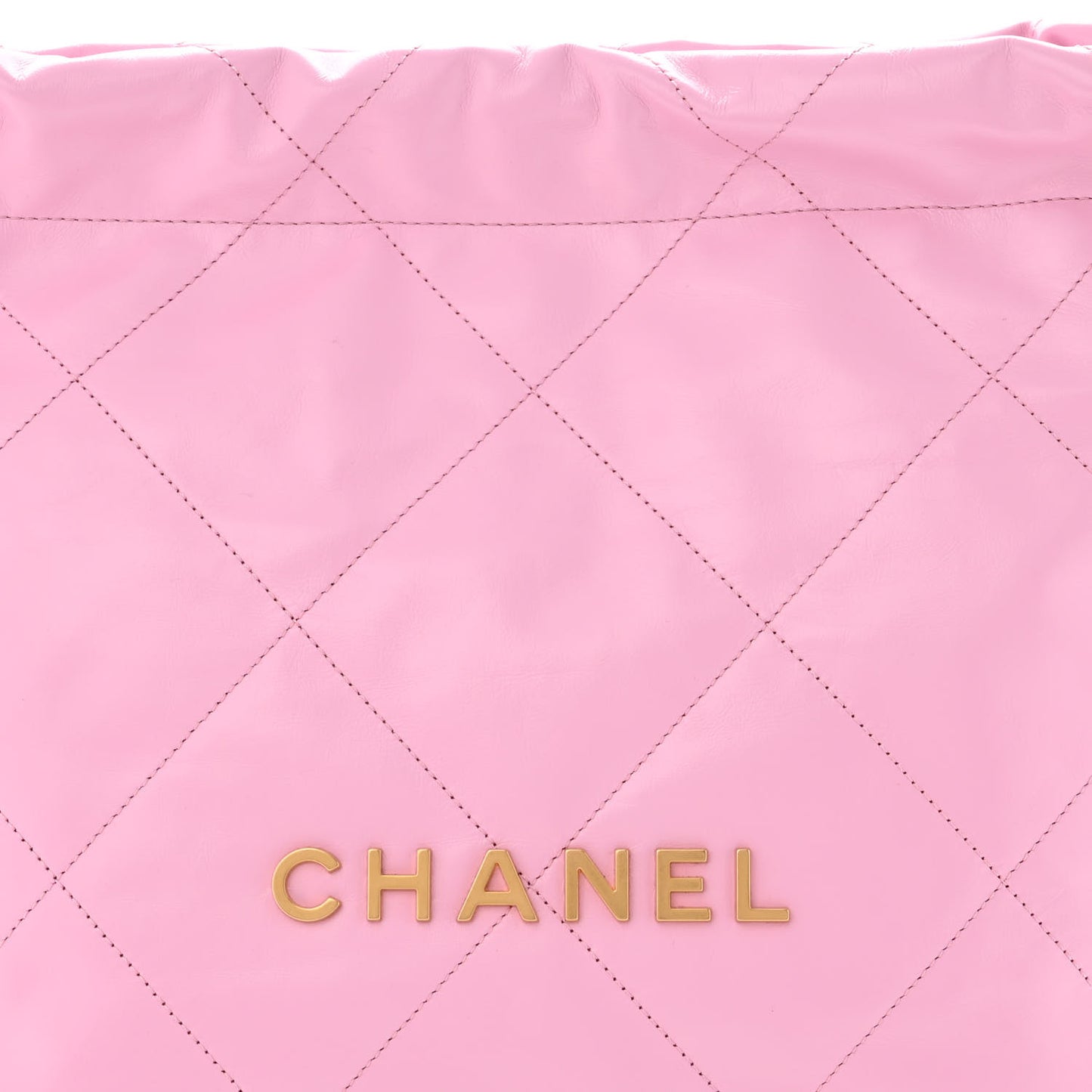 Shiny Calfskin Quilted Small Chanel 22 Pink