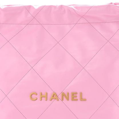 Chanel Shiny Calfskin Quilted Small Chanel 22 Pink 8 of 10