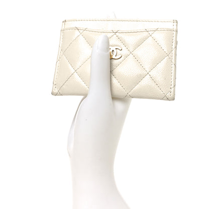 Chanel Caviar Quilted Card Holder White 2 of 10