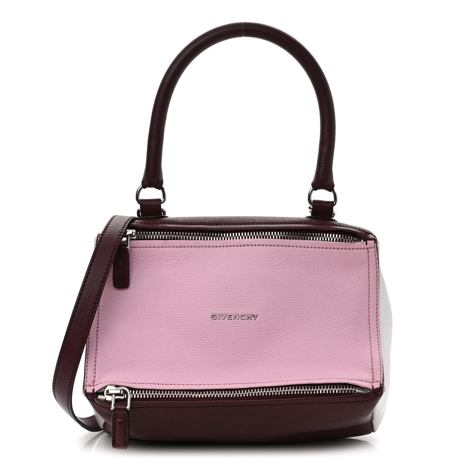 Givenchy Sugar Goatskin Small Pandora Burgundy Pink White 1 of 14