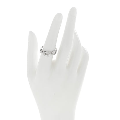 David Yurman 18K White Gold Diamond 7mm Stax Chain Link Pave Ring 54 7 2 of 3