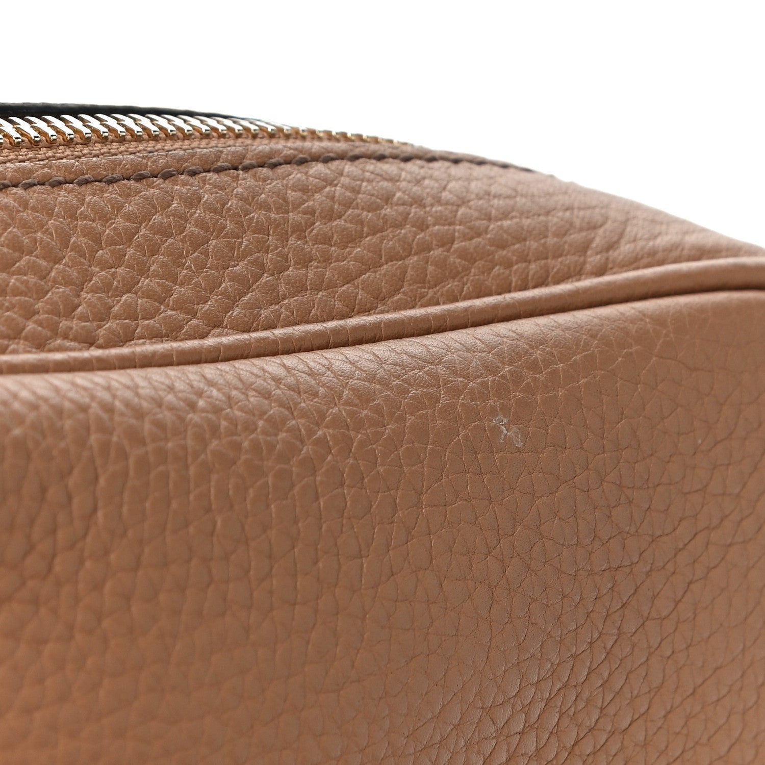 Gucci Pebbled Calfskin Small Soho Disco Bag Camelia 12 of 14