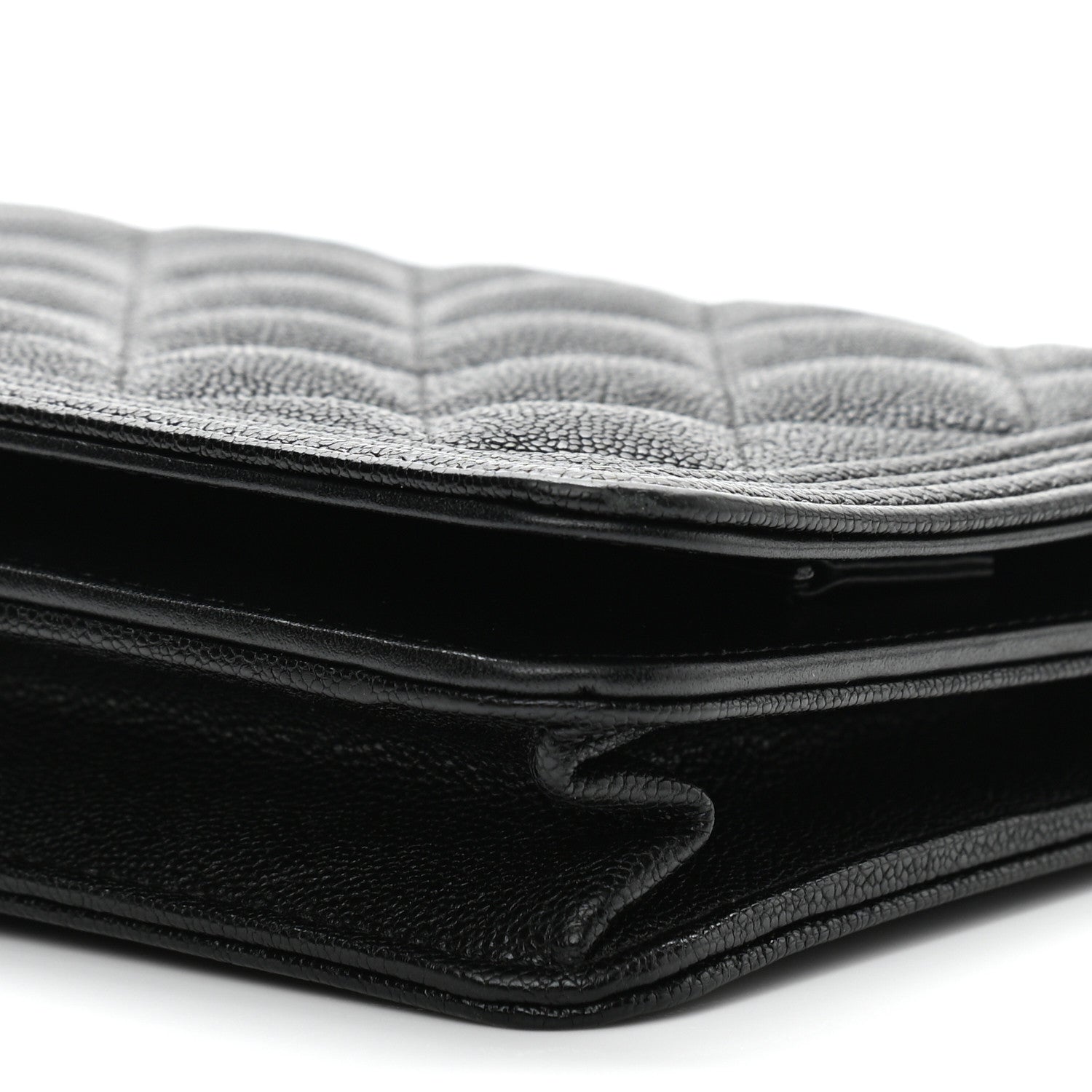 Chanel Caviar Quilted Boy Wallet On Chain WOC Black 11 of 12