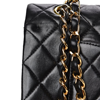 Chanel Lambskin Quilted Medium Double Flap Black 10 of 18