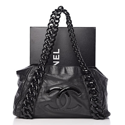 Chanel Calfskin Modern Chain Rhodoid East West Tote Black 16 of 16