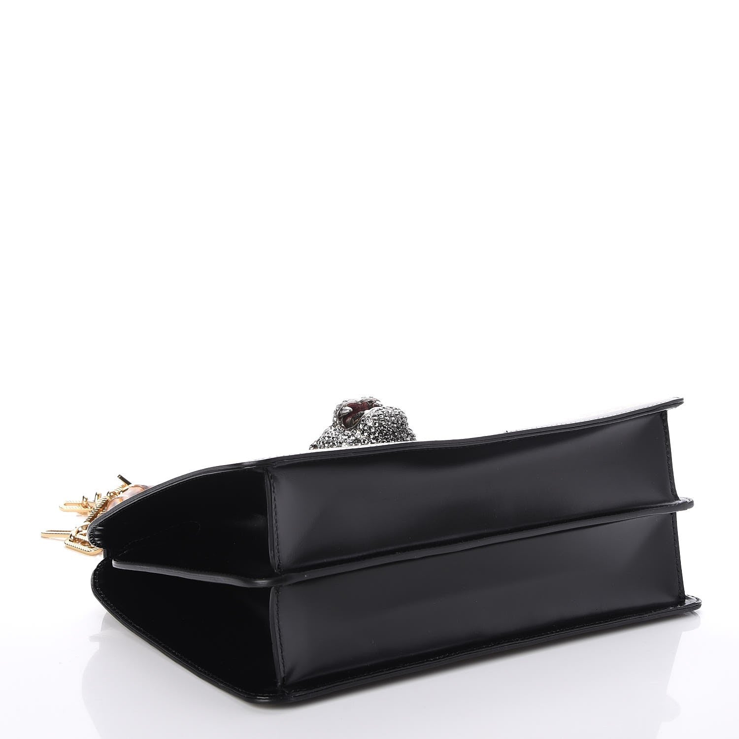 Gucci Calfskin Bamboo Medium Thiara Top Handle Bag Black 4 of 8