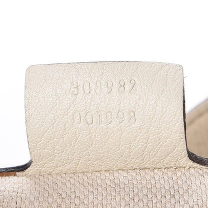 Gucci Pebbled Calfskin Medium Soho Chain Shoulder Bag Off White 7 of 16
