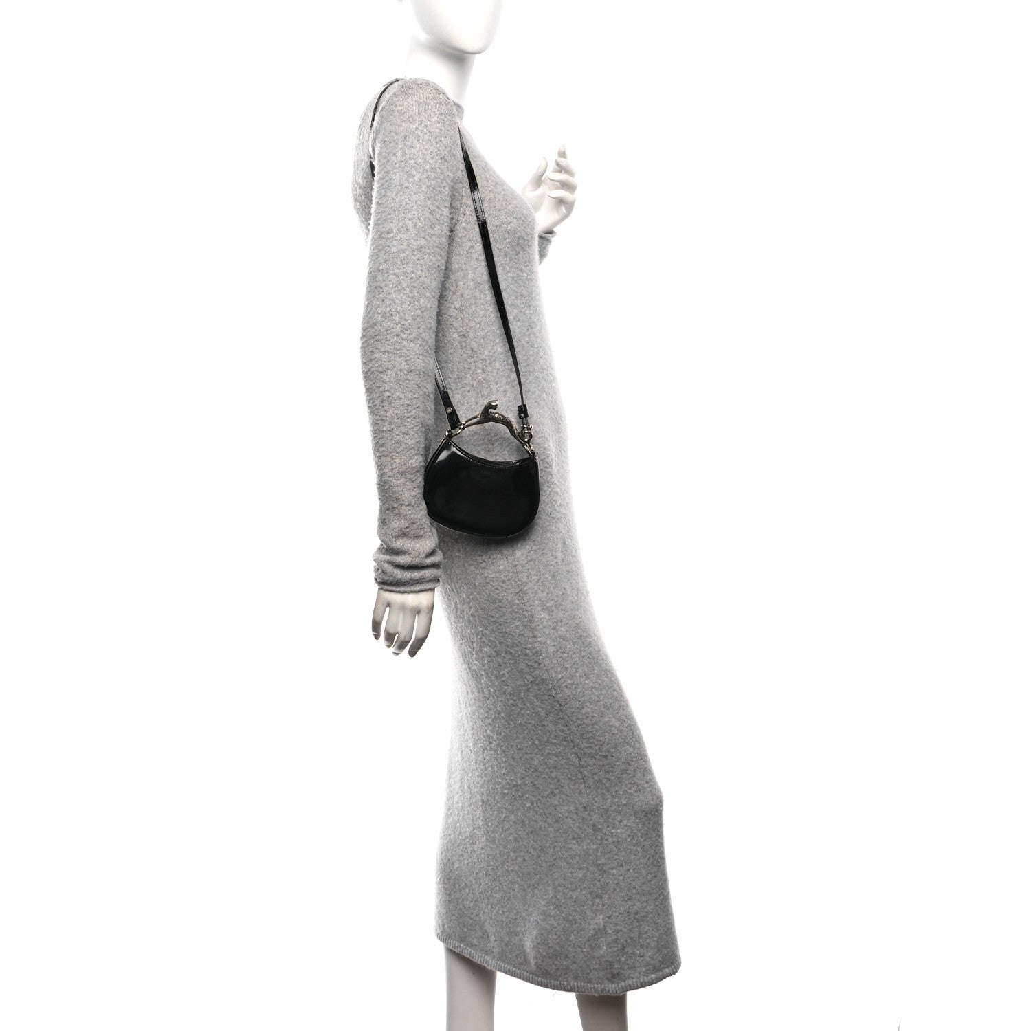 Lanvin Lambskin Mini Cat Hobo Black 2 of 11