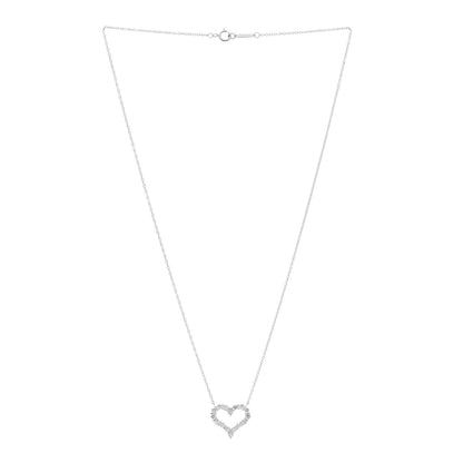 Tiffany Platinum Diamond Small Heart Pendant Necklace 3 of 5