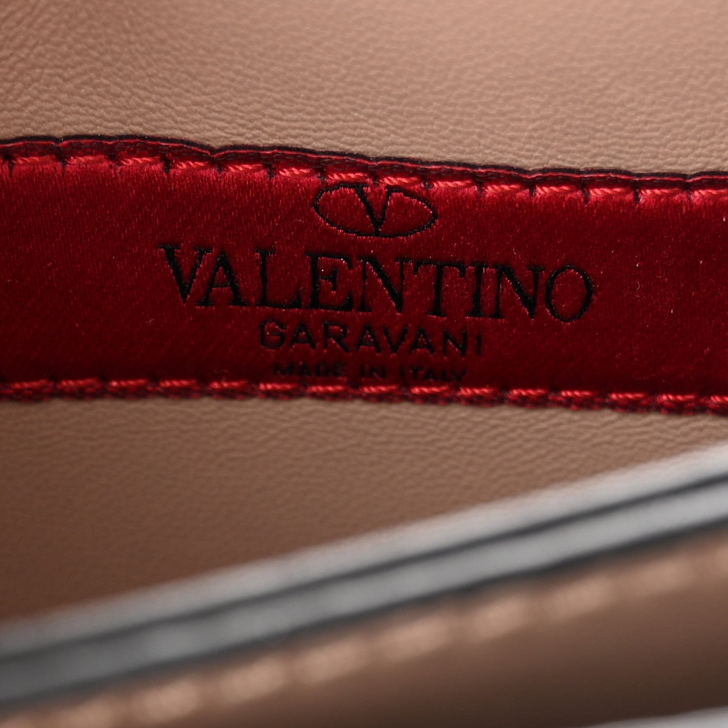 Valentino Garavani Nappa Rockstud Wristlet Clutch Taupe 6 of 19