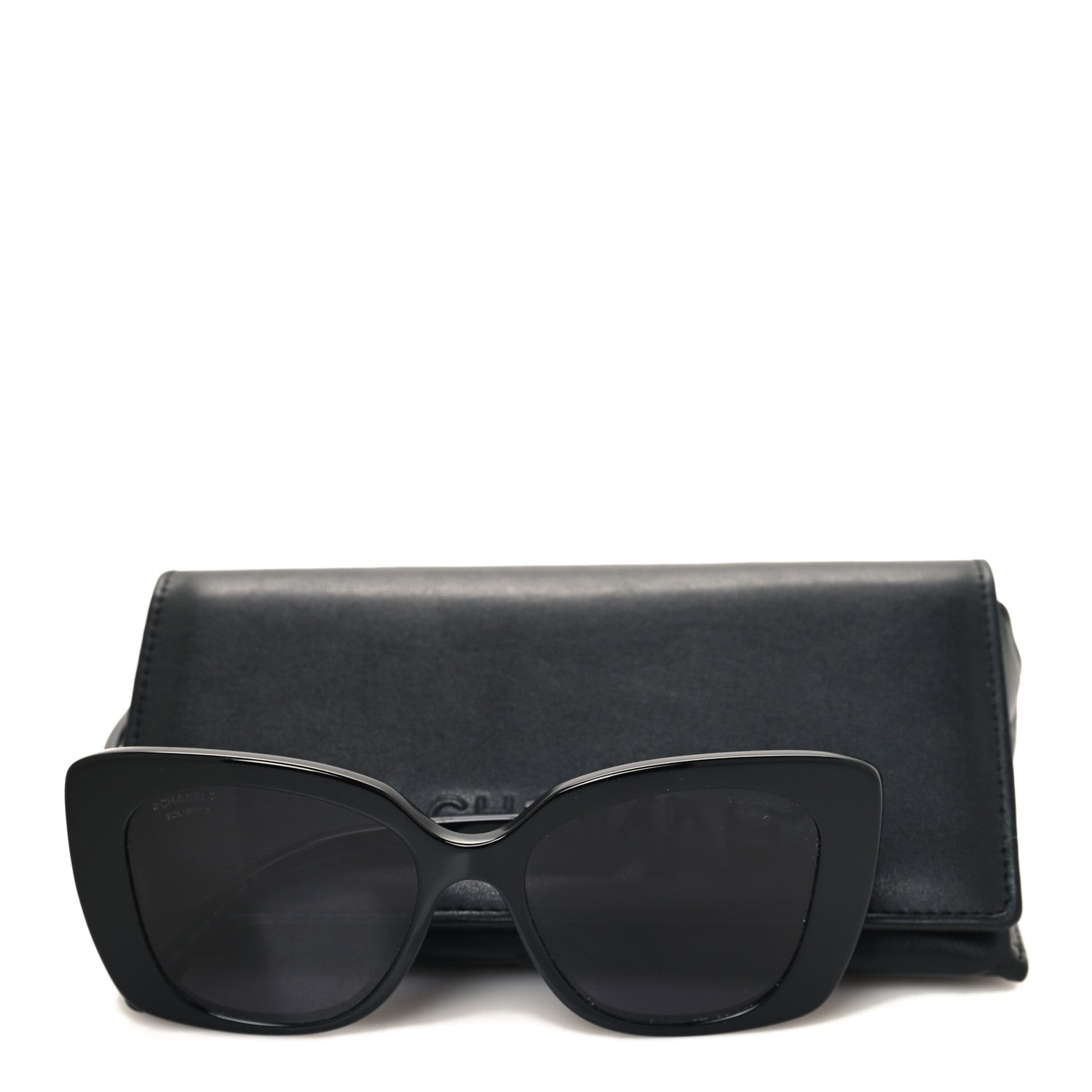 Chanel Acetate Strass Polarized Square Sunglasses 5422-B Black 7 of 7