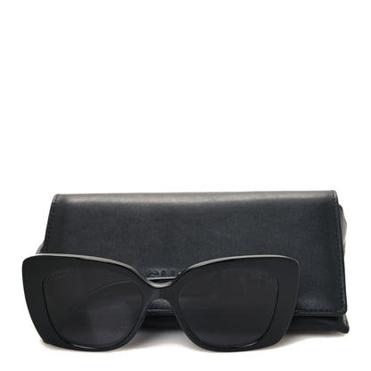 Chanel Acetate Strass Polarized Square Sunglasses 5422-B Black 7 of 7