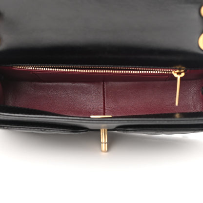 Chanel Shiny Lambskin Quilted Small Daily Friend Flap Black 5 of 13