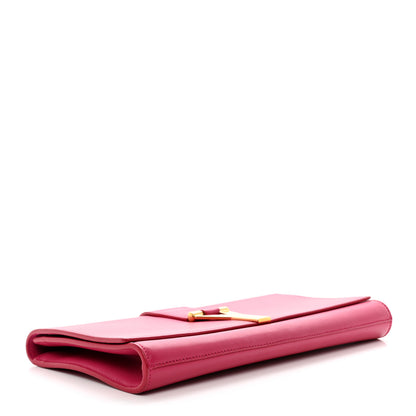 Saint Laurent Calfskin Classic Y Ligne Clutch Fuchsia 4 of 7