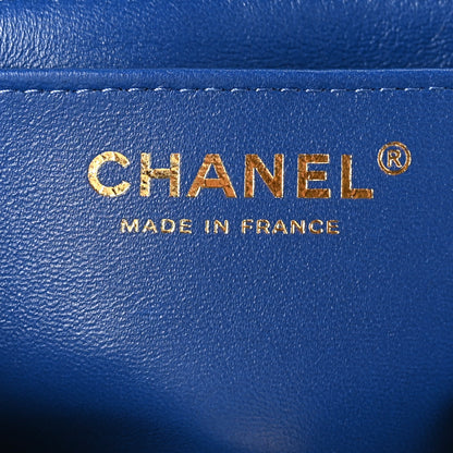 Chanel Tweed Quilted Mini Rectangular Flap Blue Multicolor 7 of 10