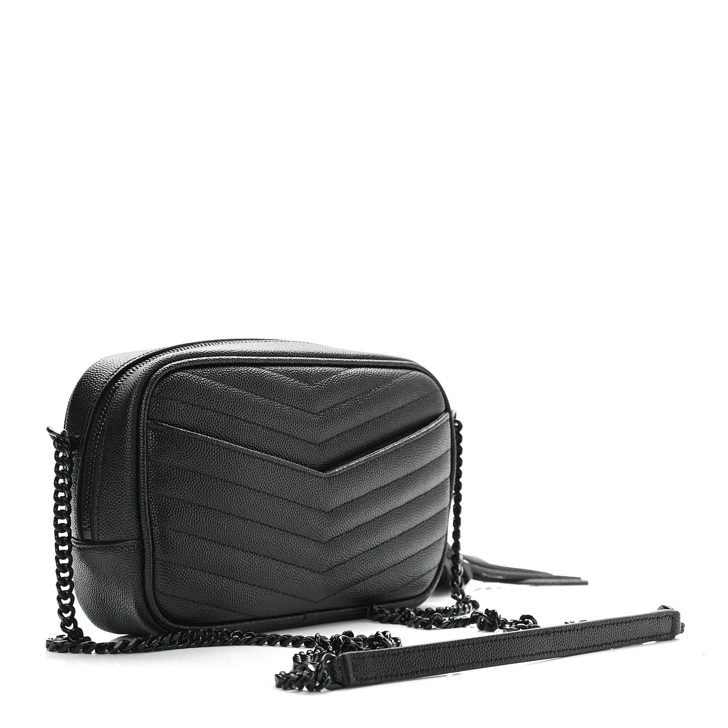Grain De Poudre Matelasse Monogram Mini Lou Camera Bag Black