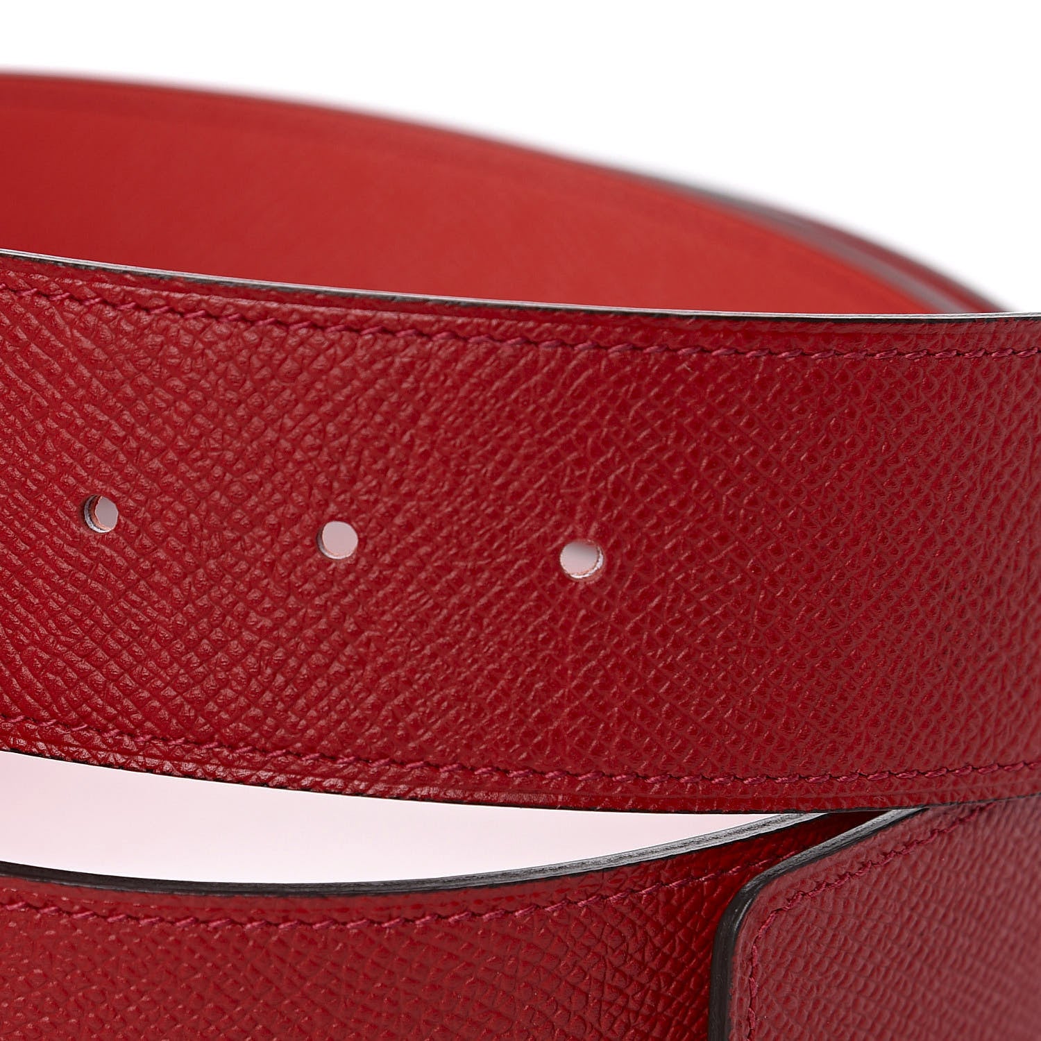 Hermes Epsom 32mm Belt Strap 90 Rouge Casaque Rose Jaipur 2 of 6