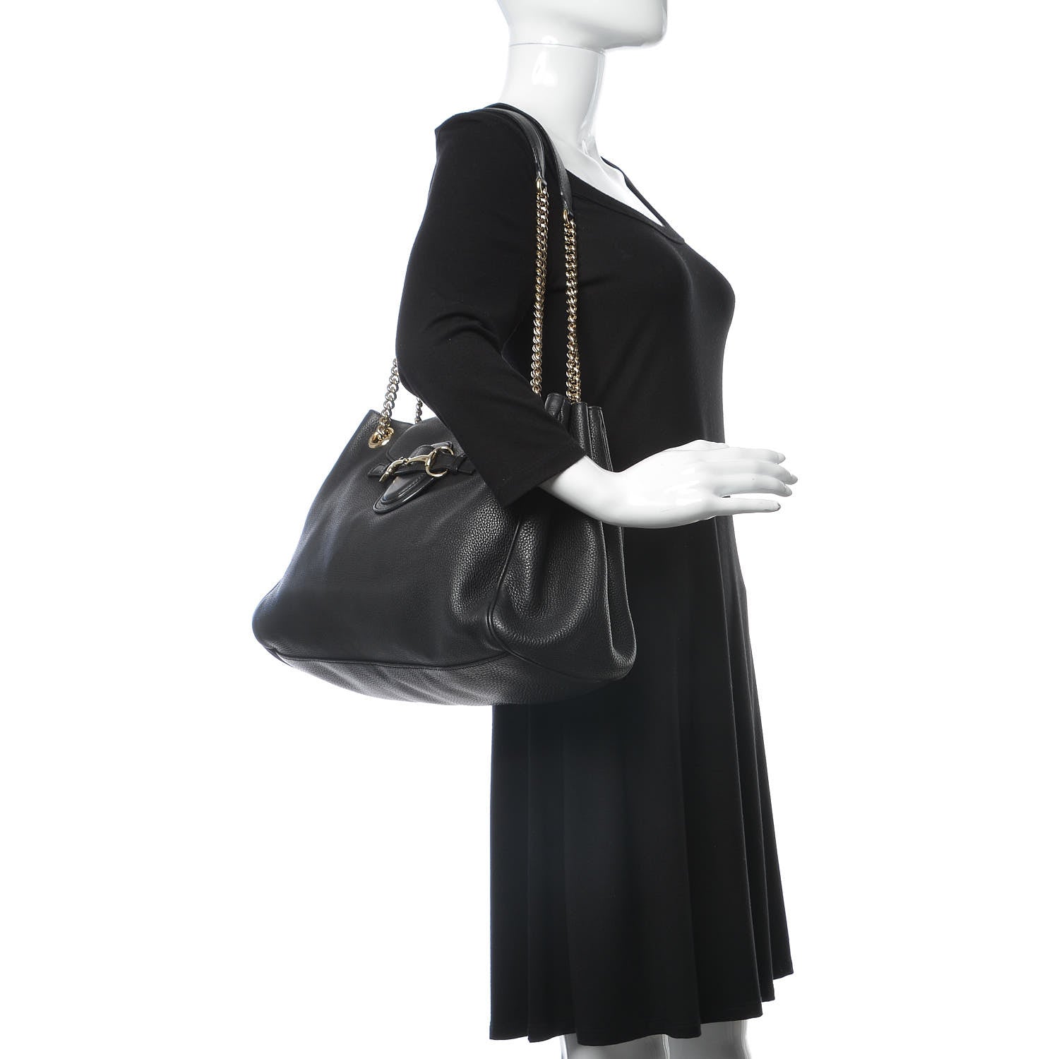 Gucci Calfskin Medium Emily Shoulder Bag Black 2 of 18