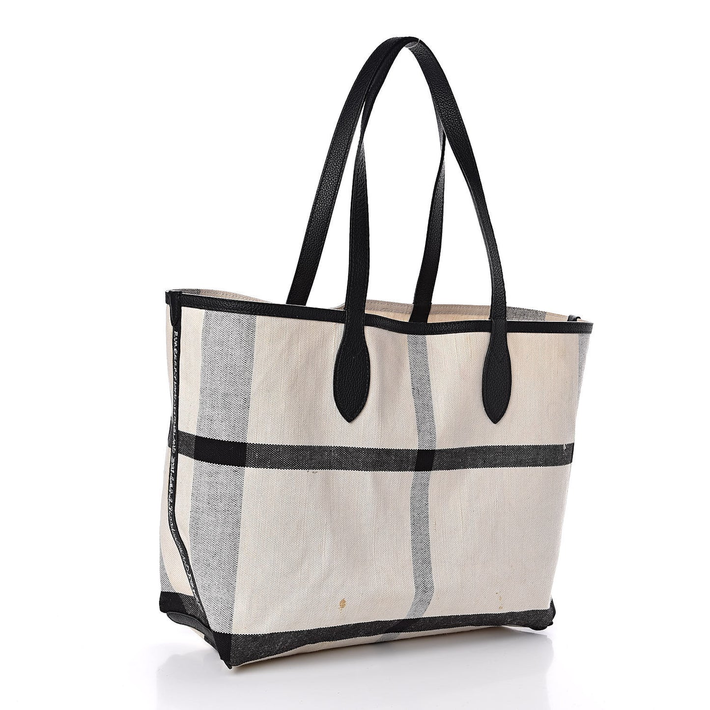 Coated Canvas Medium Reversible Doodle Tote White Black