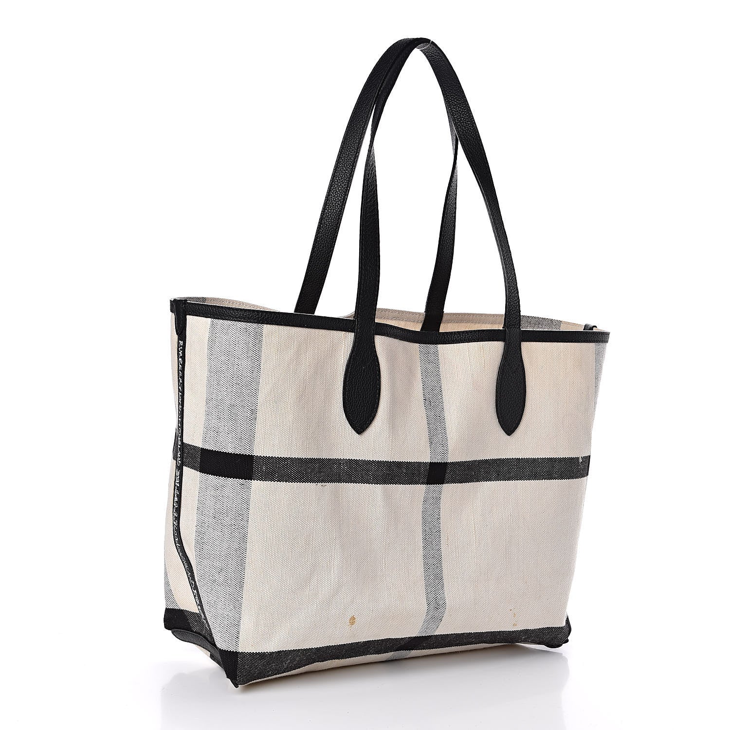 Burberry Coated Canvas Medium Reversible Doodle Tote White Black 5 of 16
