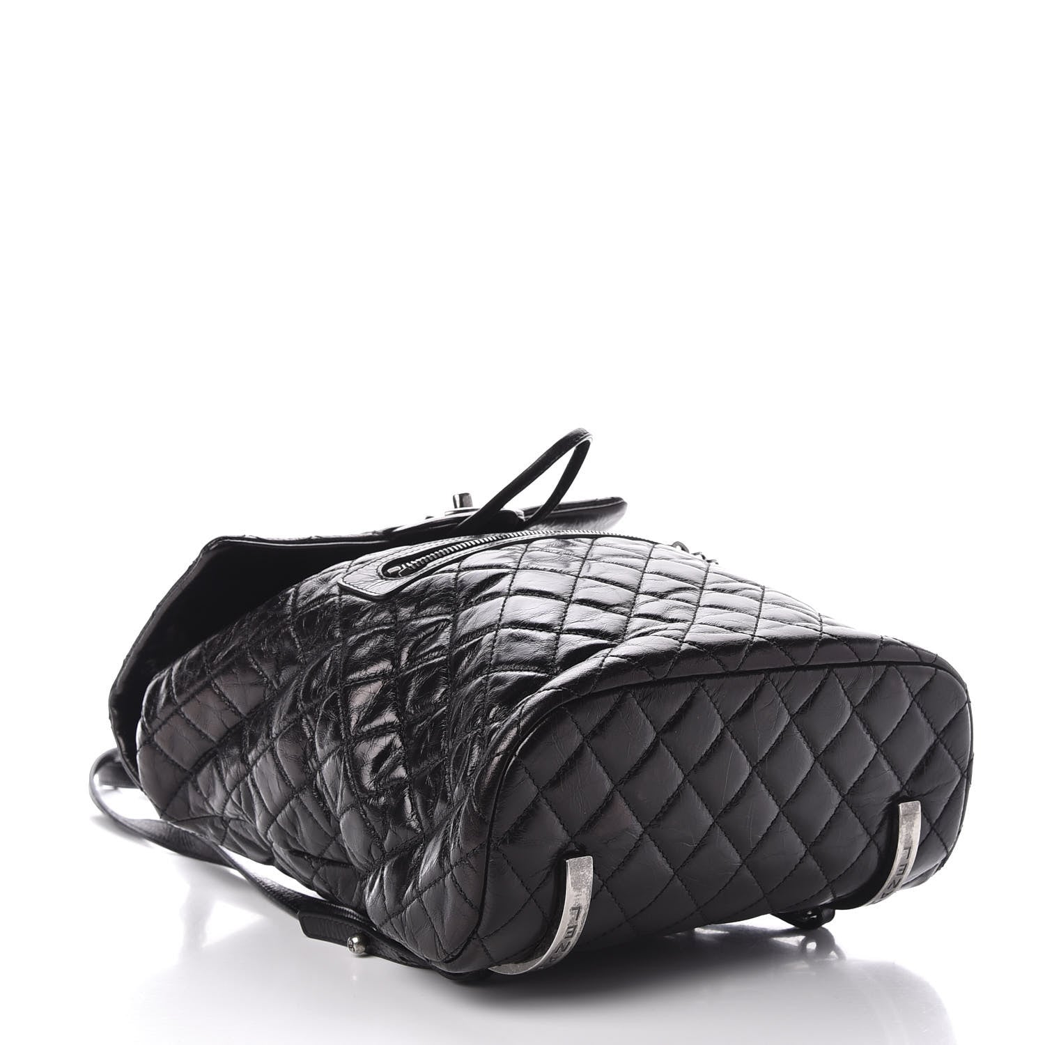 Chanel Glazed Calfskin Quilted Large Salzburg Backpack Black 3 of 9