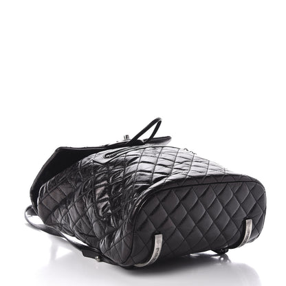 Chanel Glazed Calfskin Quilted Large Salzburg Backpack Black 3 of 9
