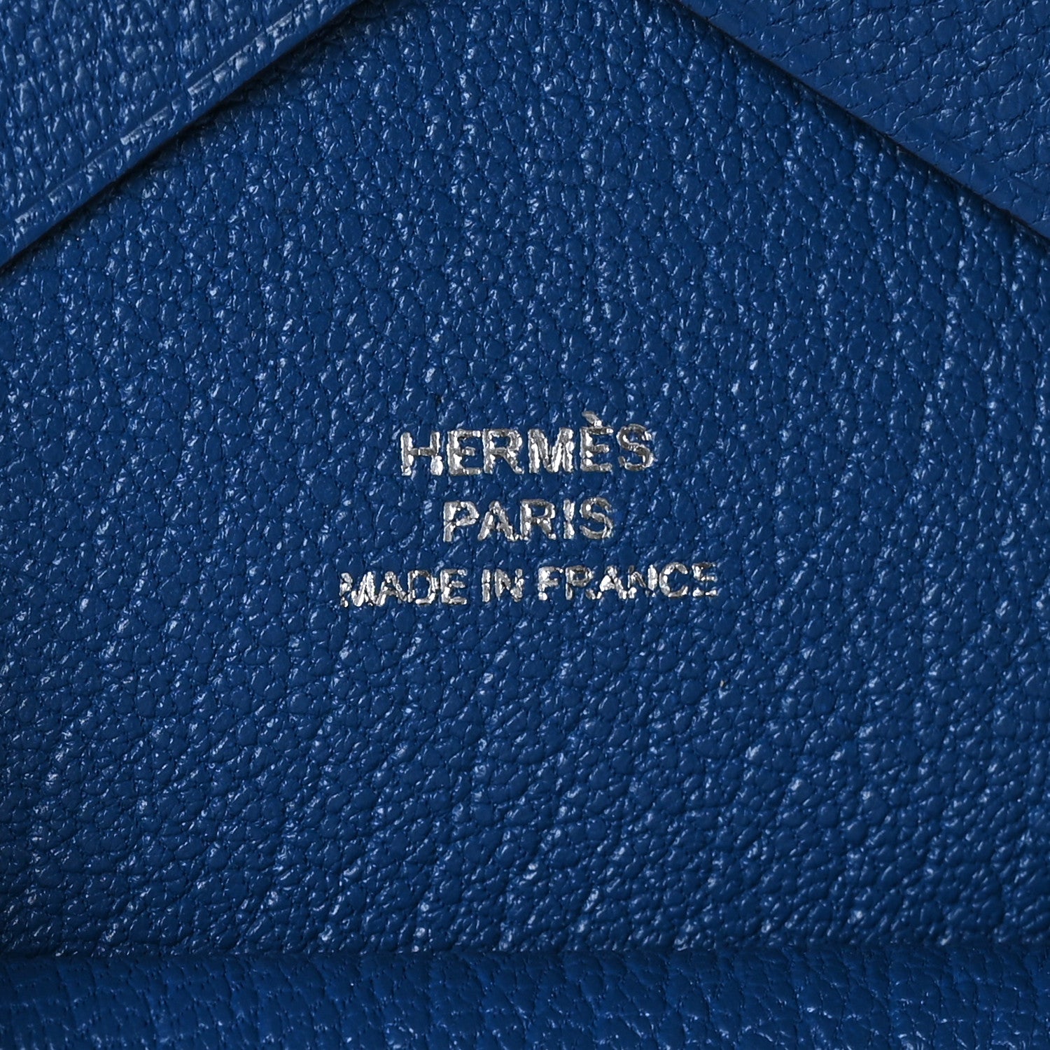 Hermes Chevre Chamkila Calvi Duo Card Case Bleu Royale 9 of 9
