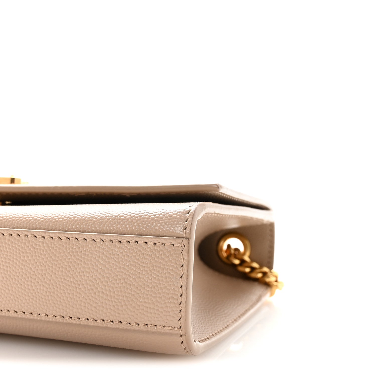 Saint Laurent Grain De Poudre Small Monogram Kate Satchel Dark Beige 9 of 10