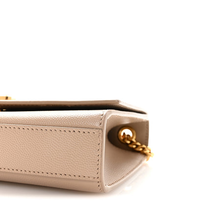 Saint Laurent Grain De Poudre Small Monogram Kate Satchel Dark Beige 9 of 10