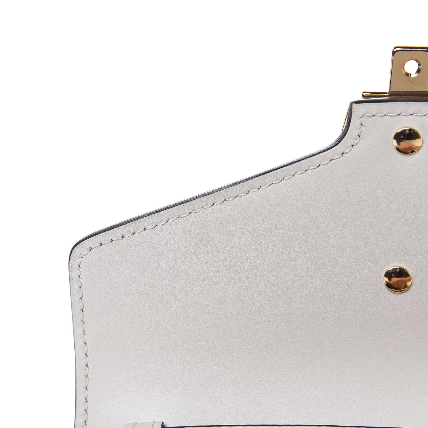 Calfskin Embroidered Mini Sylvie Top Handle Bag White