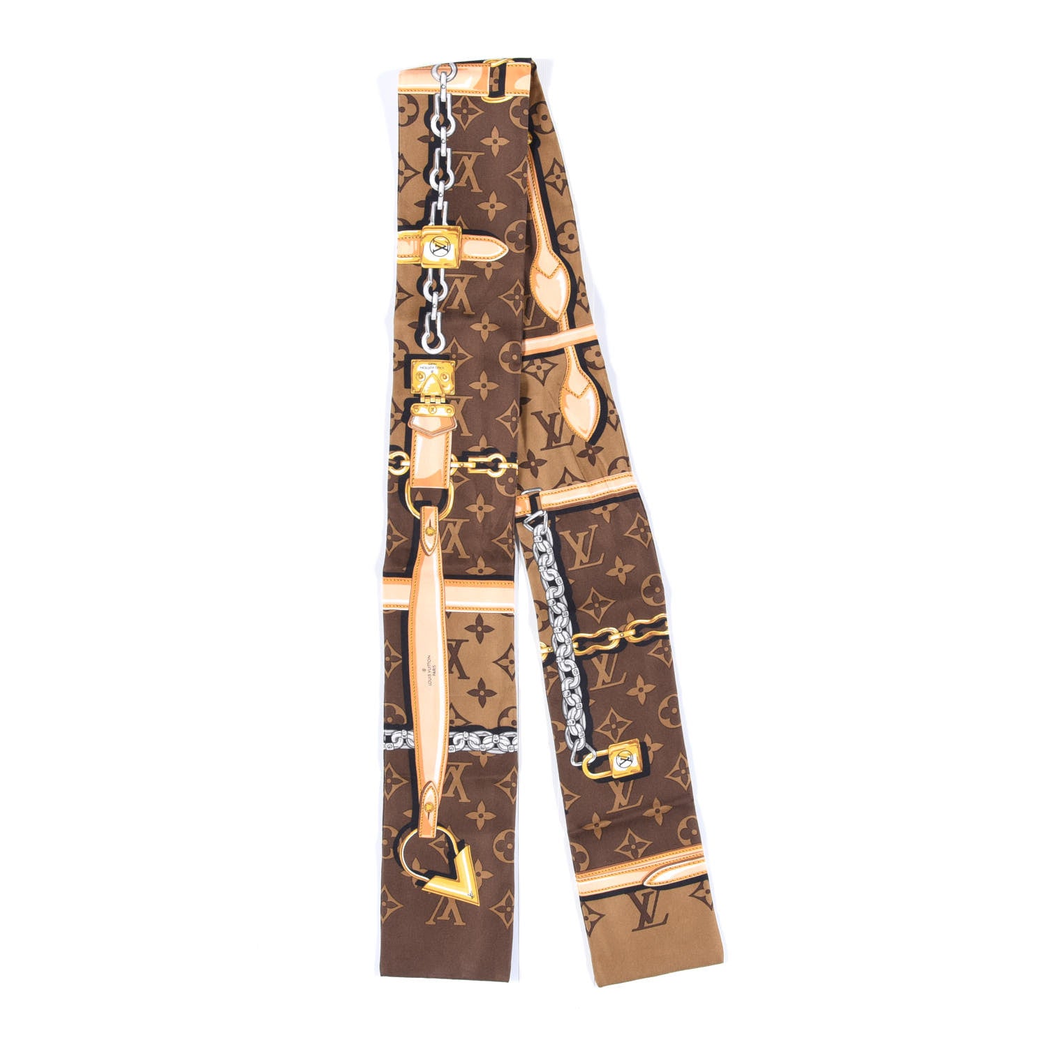 Louis Vuitton Silk Monogram Confidential Bandeau Brown 2 of 4